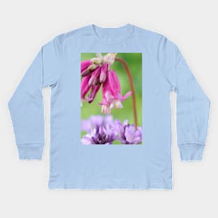 Dichelostemma ida-maia  Crimson Californian hyacinth and Dichelostemma congestum  Ookow Kids Long Sleeve T-Shirt